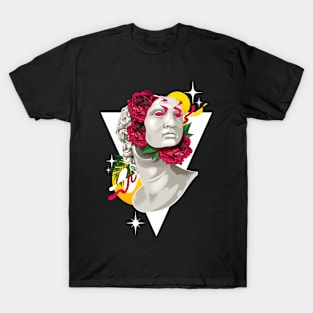 Antique Bust with Flowers T-Shirt